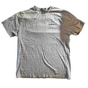 Reebok Mens T Shirt- Medium Gray Vintage Embroidered Logo